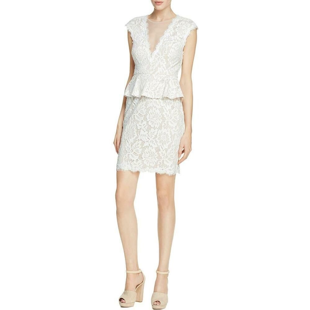 Avery G White Lace Dress Sz 6 Bachelorette Bridal